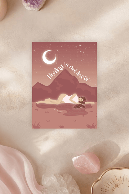 Healing Is Not Linear Postcard