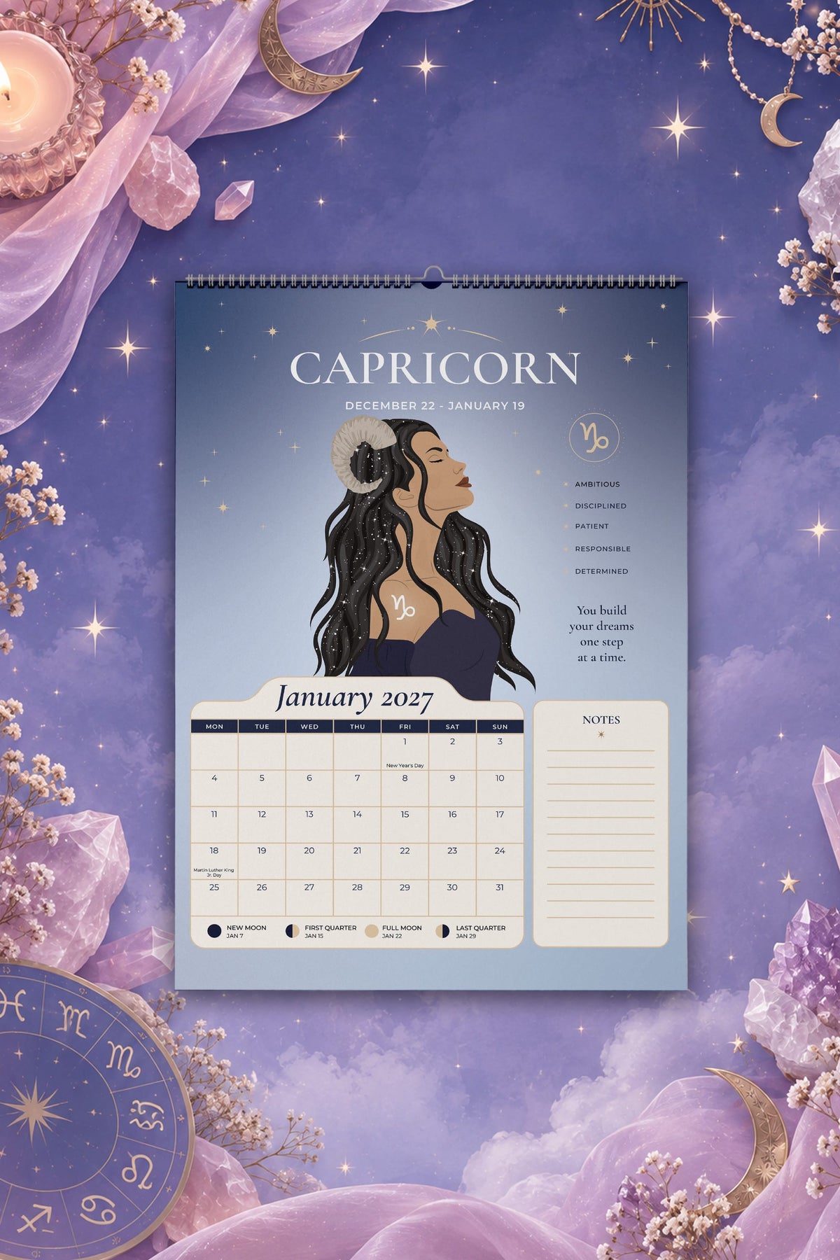 2027 Zodiac Calendar (US & CA)