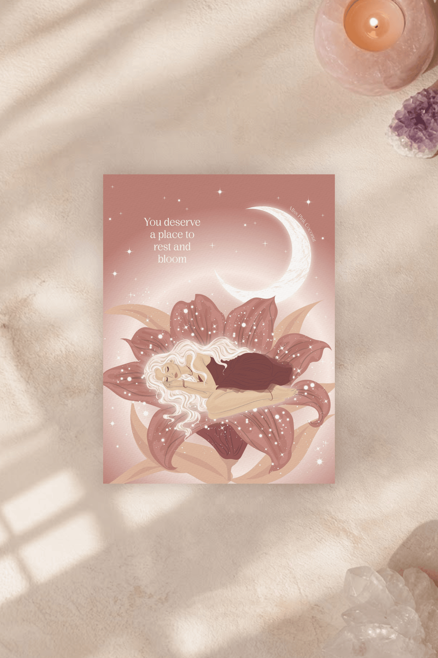 Rest and Bloom Postcard