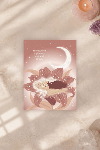 Rest and Bloom Postcard