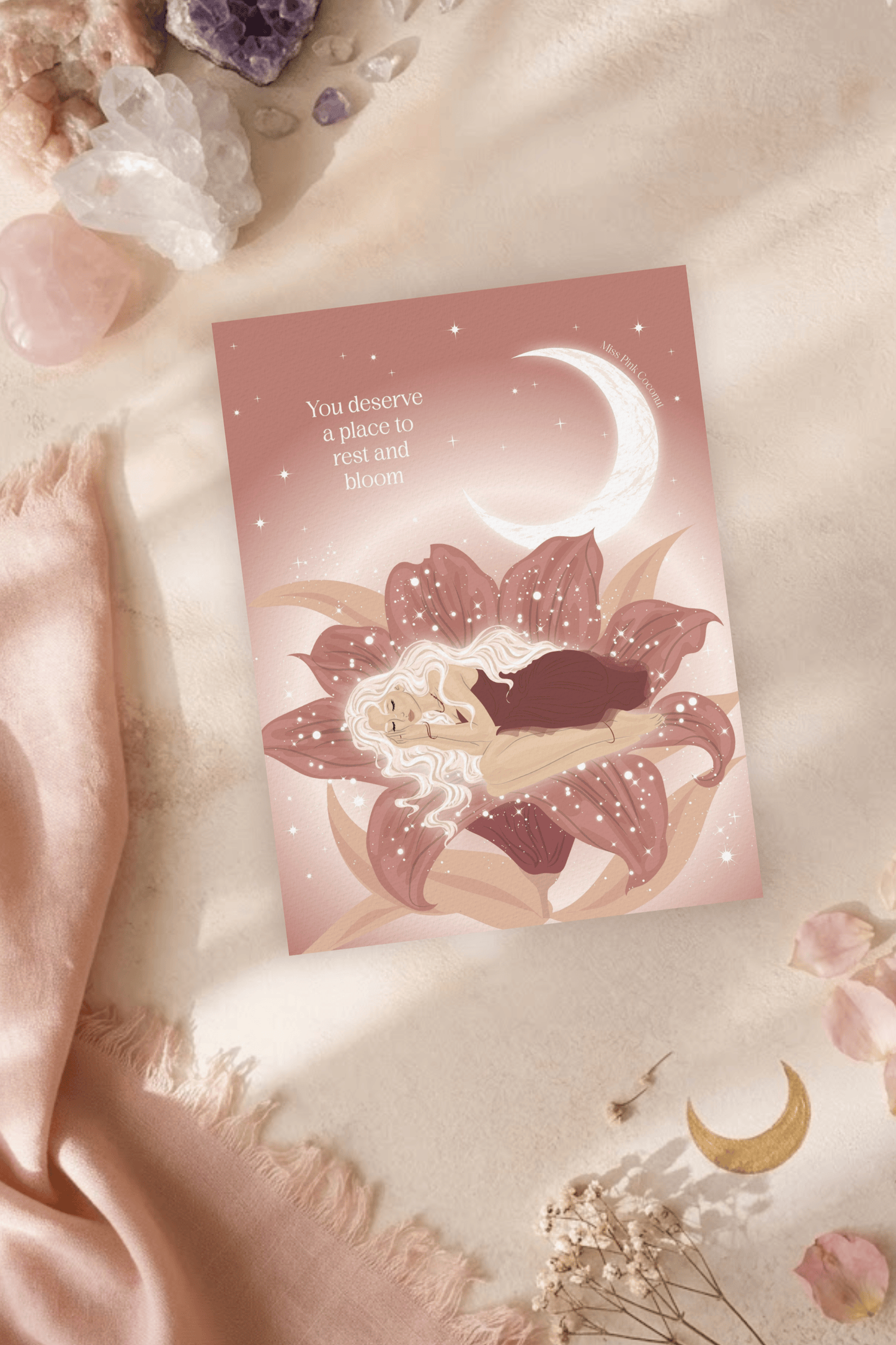 Rest and Bloom Postcard