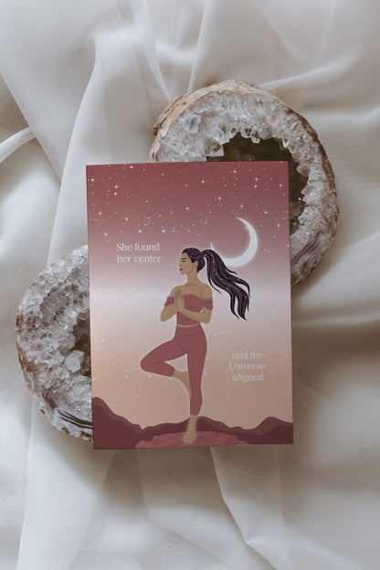 She Found Her Center Postcard