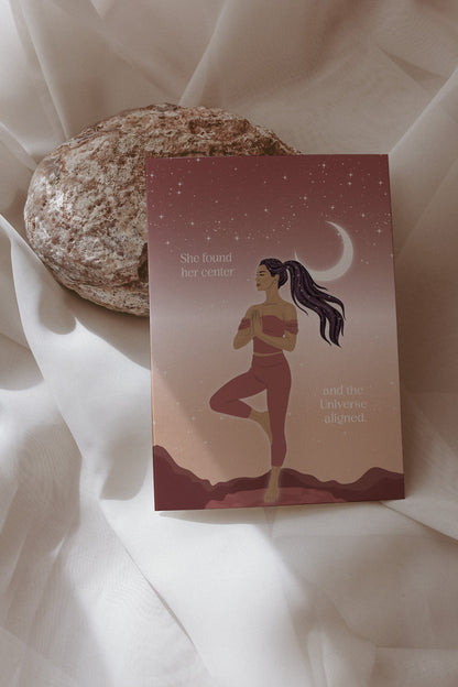 She Found Her Center Postcard