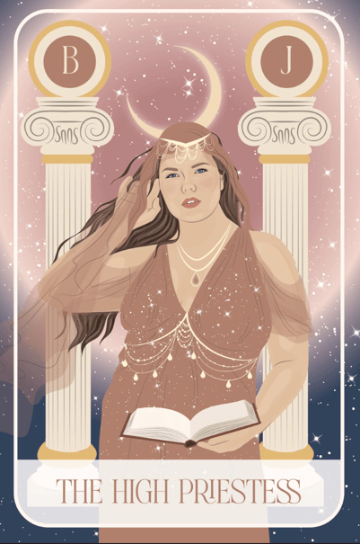 Custom Tarot Portrait - The High Priestess