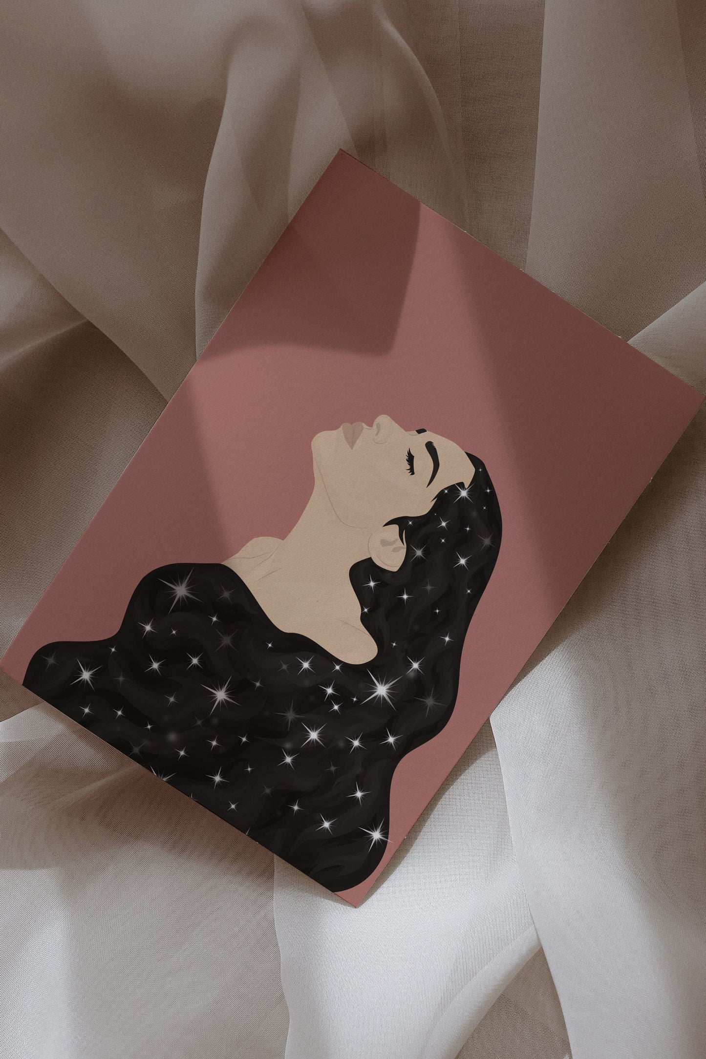 Starry Woman Postcard