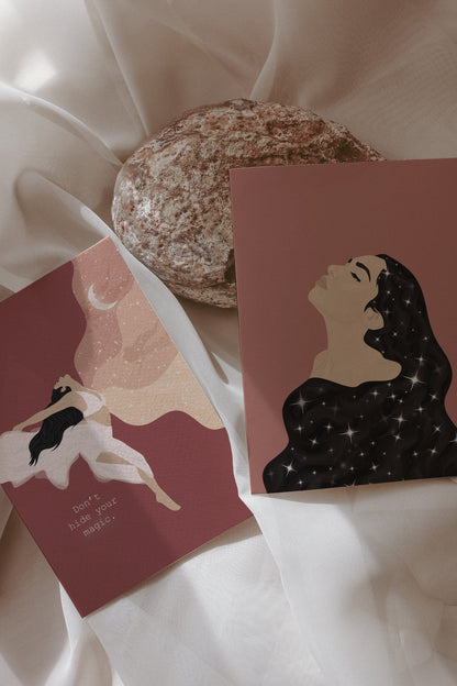 Starry Woman Postcard