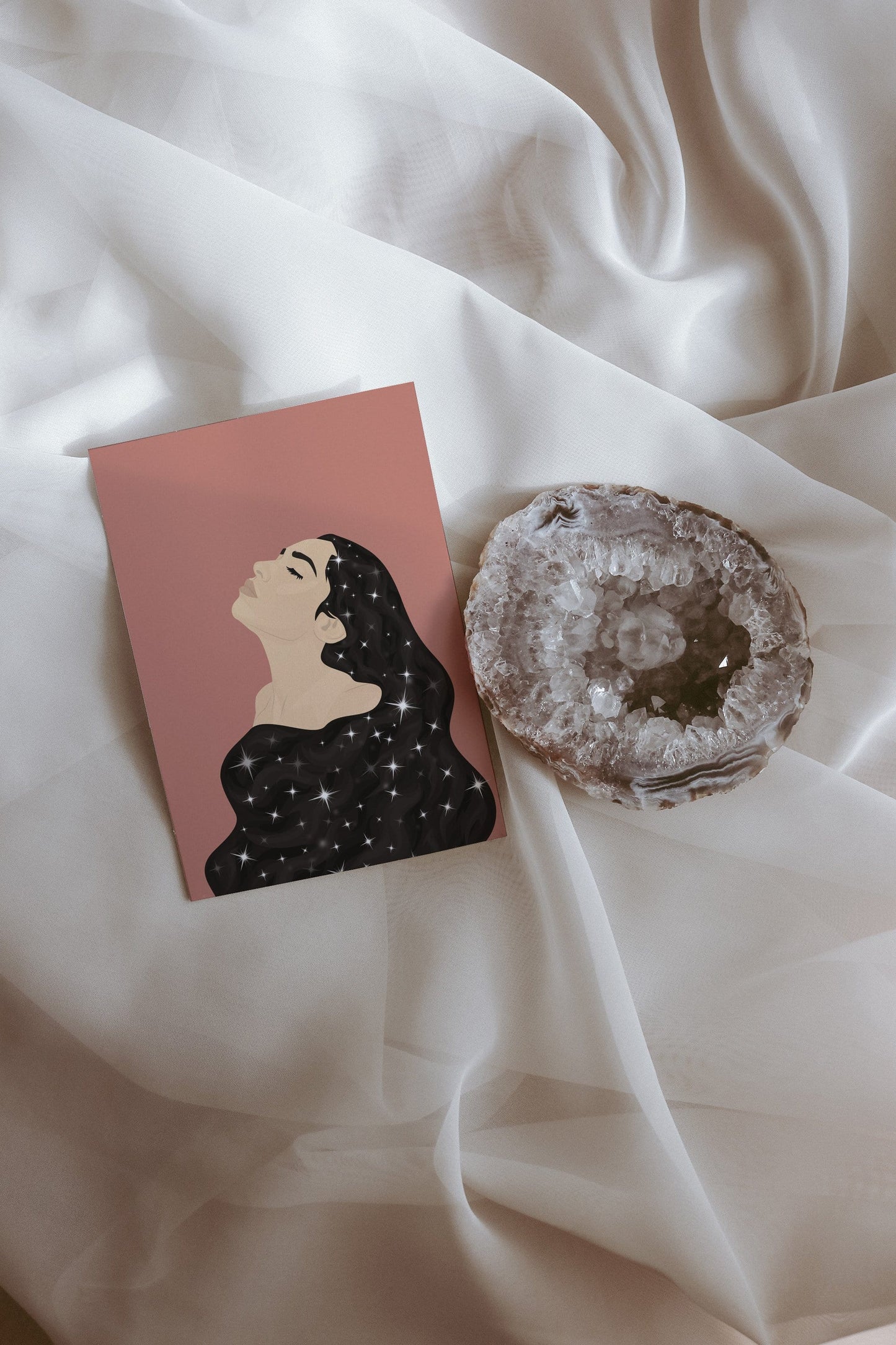 Starry Woman Postcard